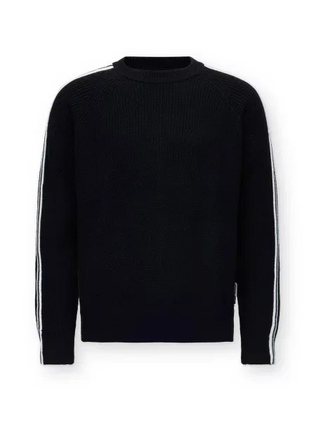 JACK & JONES Pulover JCOTRACE negru alb