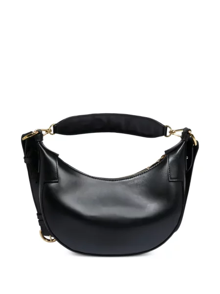Kožna kožna torba Lancel crna