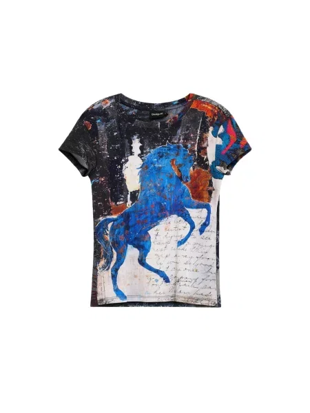 Desigual Tricou mai multe culori negru