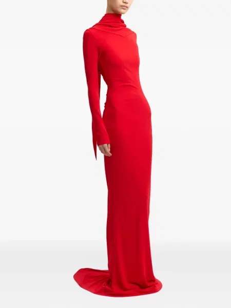 Lung rochie maxi 16arlington drapată roșu