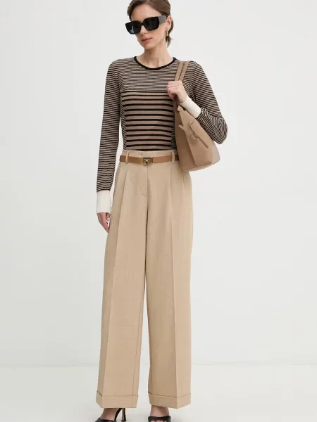 Tricou cu mânecă lungă Elisabetta Franchi maro