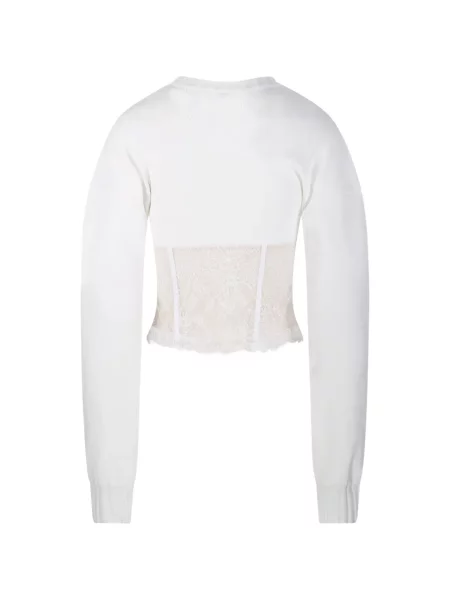 Top Giuseppe Di Morabito tricotate alb