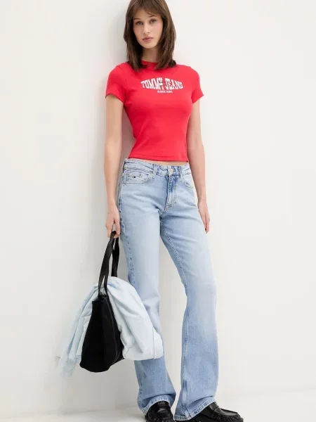 Tommy Jeans bootcut kavbojke otroške modra