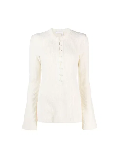 Sweter Chloe wełniany biały