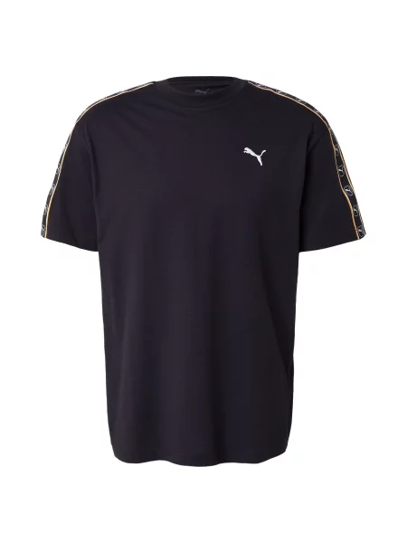 PUMA Tričko Essentials Elevated žltá / čierna biela