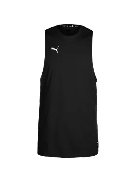 PUMA Tricou funcțional Hoops Team negru alb