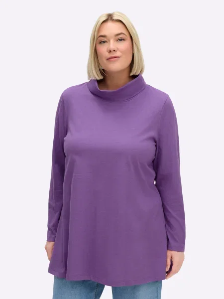 SHEEGO Tričko melír fialový