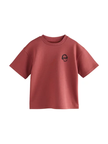 Next Tricou roșu ruginiu negru