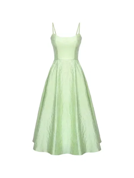 Rochie midi Post Meridiem din jacard verde