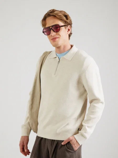 JACK & JONES Pulover JPRBLAMilano murdar alb