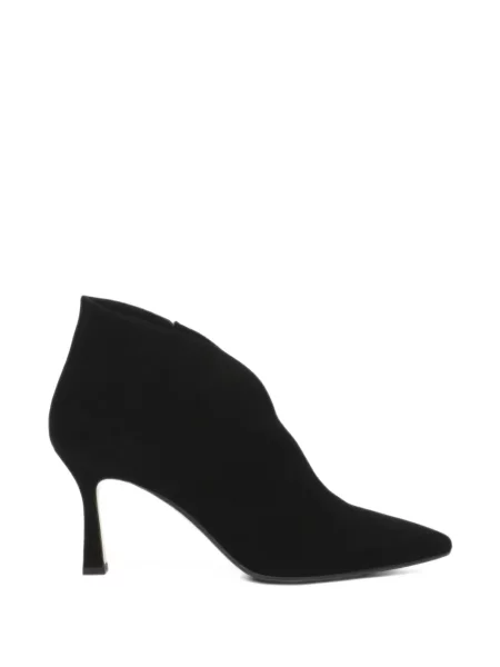 Cizme scurte Julie Dee din piele de căprioară negru