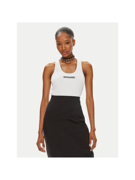Patrizia Pepe Felső Slim Fit fehér