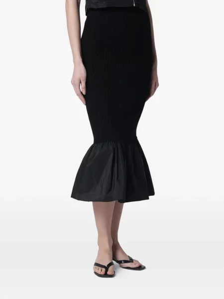 Fusta maxi Patou tricotate negru