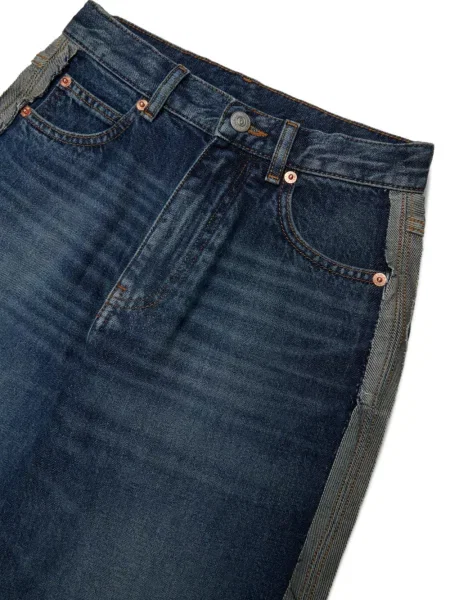 Szerokie jeansy dziecięce Mm6 Maison Margiela niebieskie
