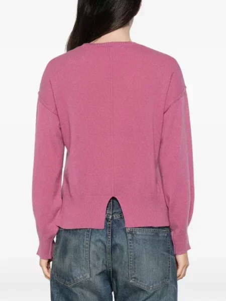 Πουλόβερ Absolut Cashmere κασμίρ με στρογγυλή λαιμόκοψη ροζ