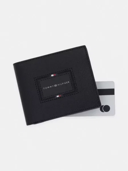 Tommy Hilfiger портфейл мъжки от кожа черно