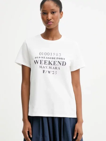 Тениска Weekend Max Mara GUGLIA дамска бяло