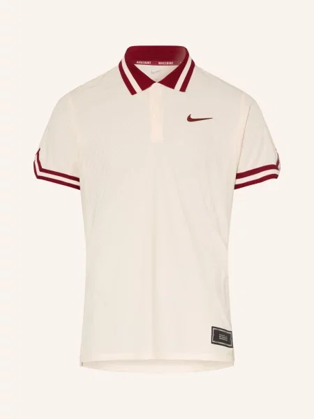 Polo tričko Nike Court Slam Aero-Fit Pale Ivory/Team Red červené