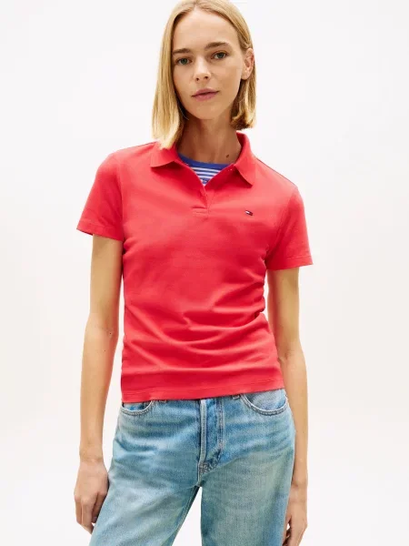 Tommy Jeans Tričko ESSENTIAL' červená