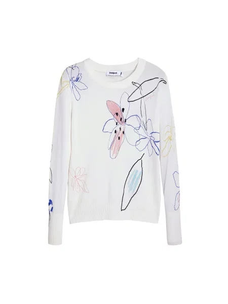 Desigual Pulover Arty alb