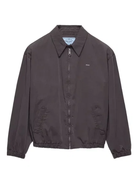 Kołnierzykowy kurtka Prada szara