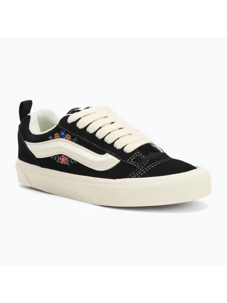 Květinové tenisky Vans černé