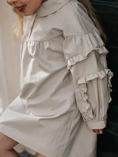 Donsje Dívčí šaty Everoux Dress béžové
