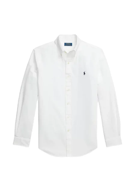 Tricou polo Polo Ralph Lauren cu glugă cu blană cu broderie roșu