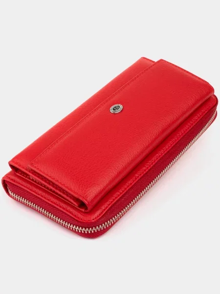 ST Leather Accessories Гаманець Шкіра червоний