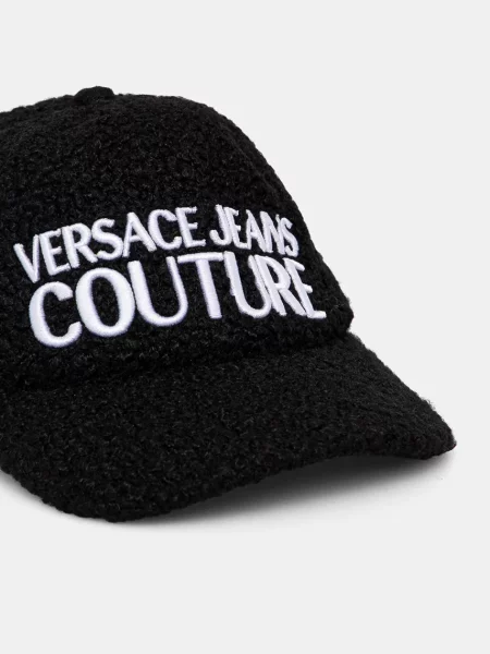 Кепка з домішкою вовни Versace Jeans Couture з аплікацією чорний