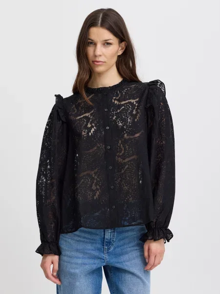 ICHI Bluză YARROW' negru