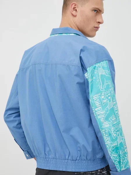 Bunda Quiksilver X Stranger Things přechodná oversize modrá
