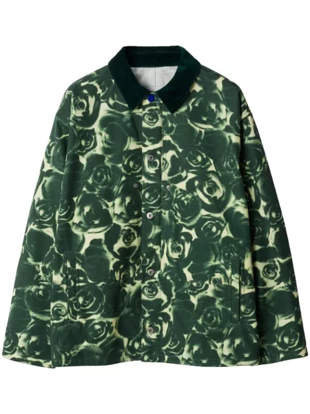 Geacă Burberry cu imagine verde