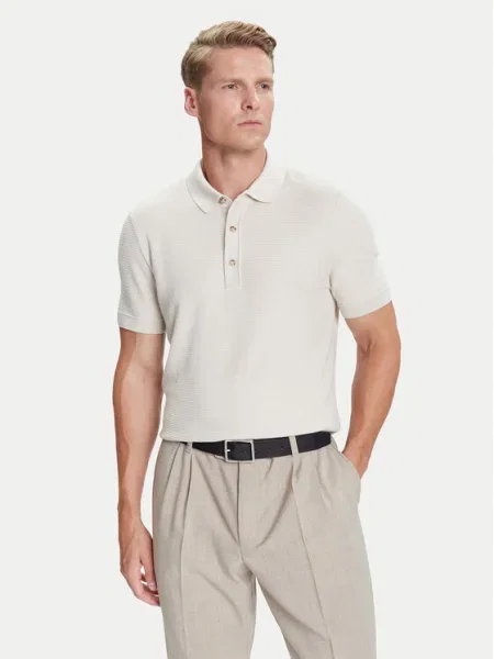 BOSS Tricou polo H-Iannotti bej