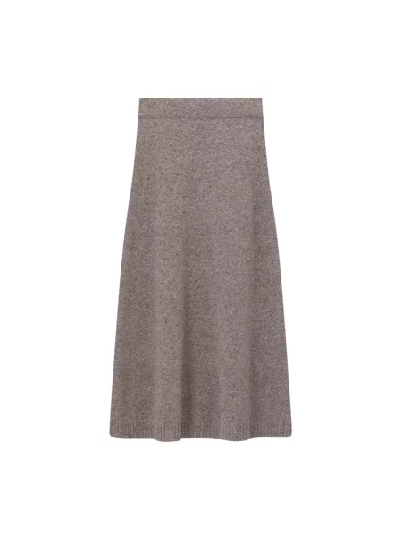 Spódnica midi Weekend Max Mara wełniana brązowa