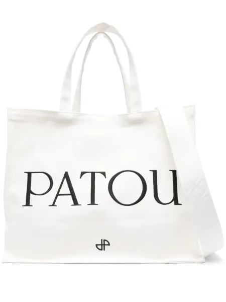 Geantă Patou cu broderie din canvas