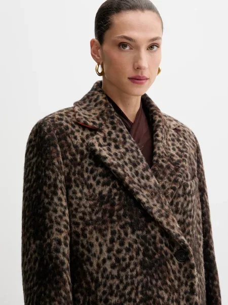 Пальто Msgm коричневое