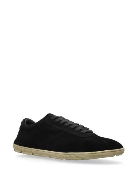 Sneakerși Giorgio Armani din piele de căprioară negru