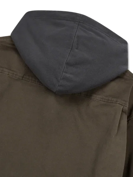 Cămașă Studio Tomboy cu glugă lungă verde