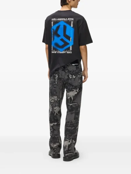 Blugi Karl Lagerfeld Jeans cu 5 buzunare negru