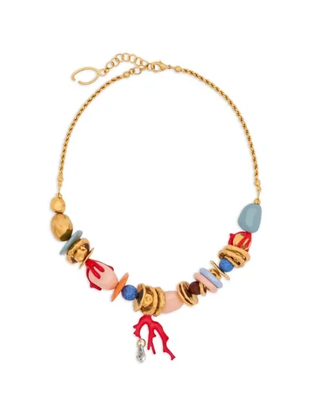 Colier Oscar De La Renta cu mărgele auriu