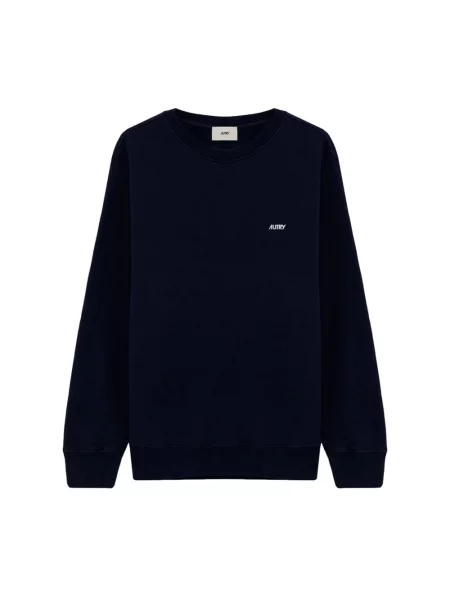 Haftowana bluza nierozpinana Autry z dekoltem w kształcie litery U niebieska