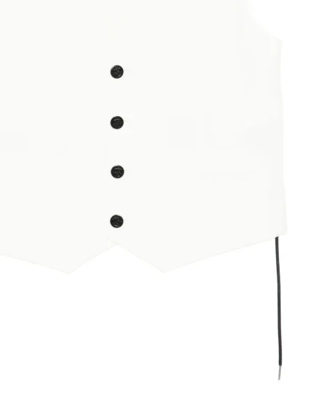 Marynarka Sacai bez rękawów z dekoltem w serek biała