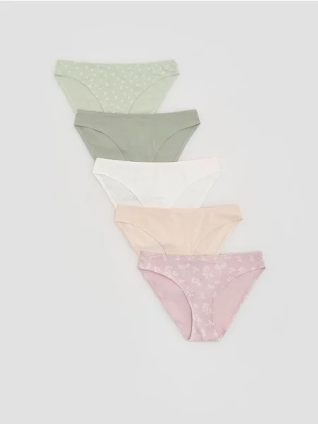 Reserved трусики набір з 5 блідо-зелений зелені