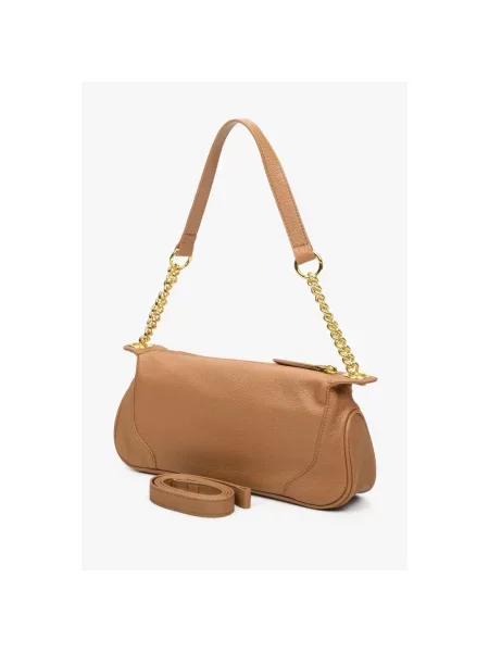 Сумка-багет шкіряна Estro коричнева