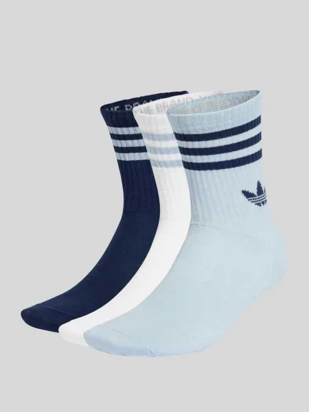 Skarpety Adidas Originals w paski białe