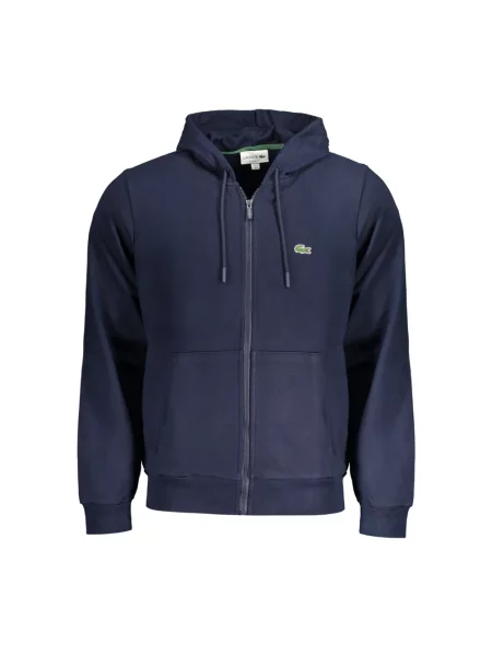 Bluza rozpinana Lacoste z kapturem z długim rękawem niebieska