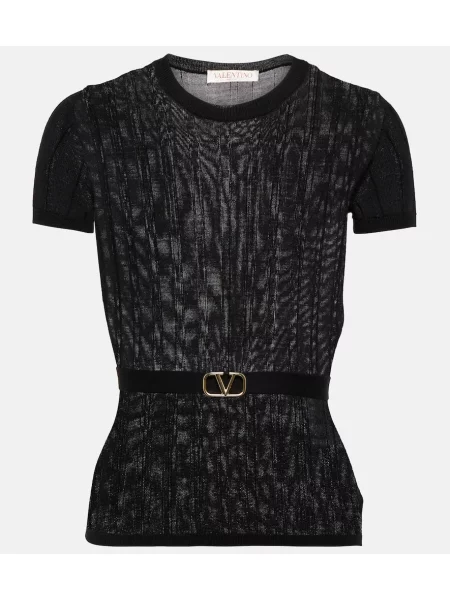 Pulover Valentino de lână negru