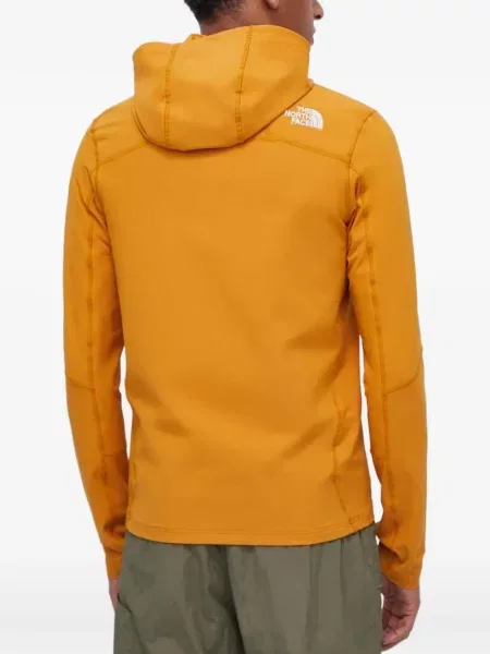 Džemperis su gobtuvu The North Face su autografu geltona