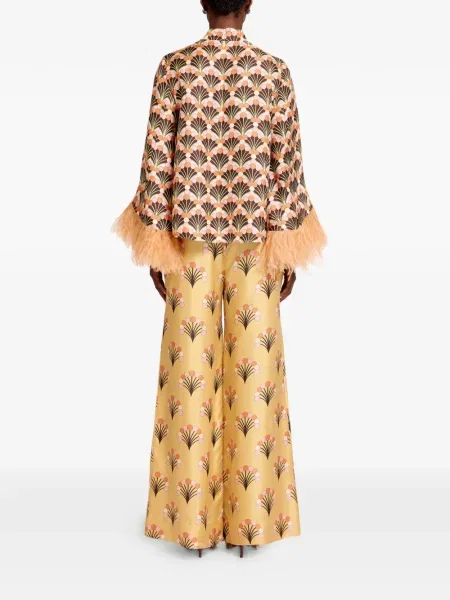 Pantaloni palazzo La Doublej galben